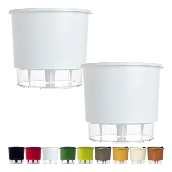 Vaso Raiz Autoirrigável 21x18 Grande Planta Flores Kit 2 Pcs