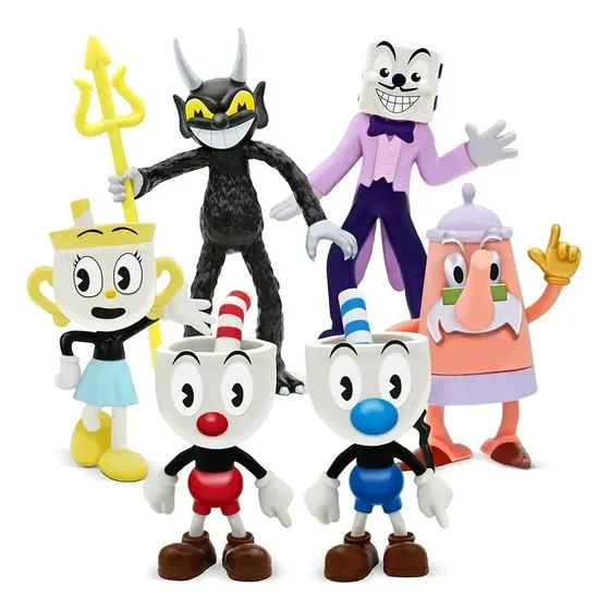 Brinquedos Cuphead (pacote Com 6) - Novos Bonecos De Ação Cu