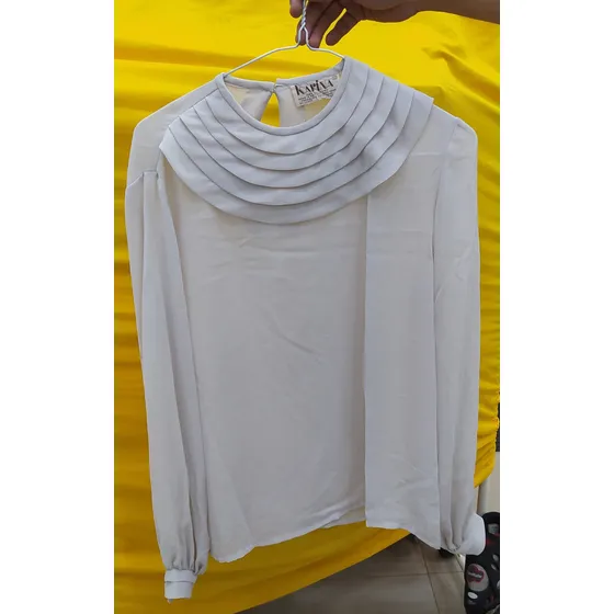 Blusa Talla 12 Color Marfil Para Damas