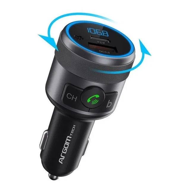 Cargador Transmisor Bluetooth Radio Puerto Usb Y Tipo C