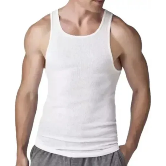 Camiseta Franelilla Blanca De Hombre