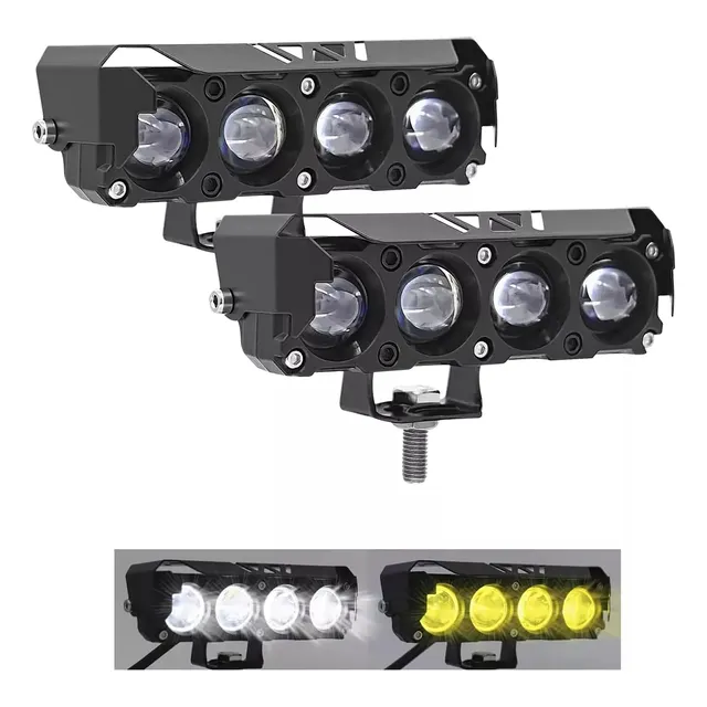 Par Faróis Auxiliares Lupa Led Focos Luz 340w Para Auto Moto