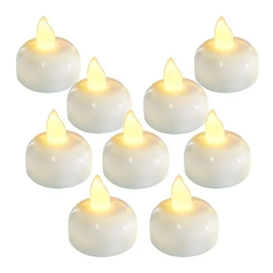Velas Led Decorativas Flotantes Blanco Calido Precio X 4unds
