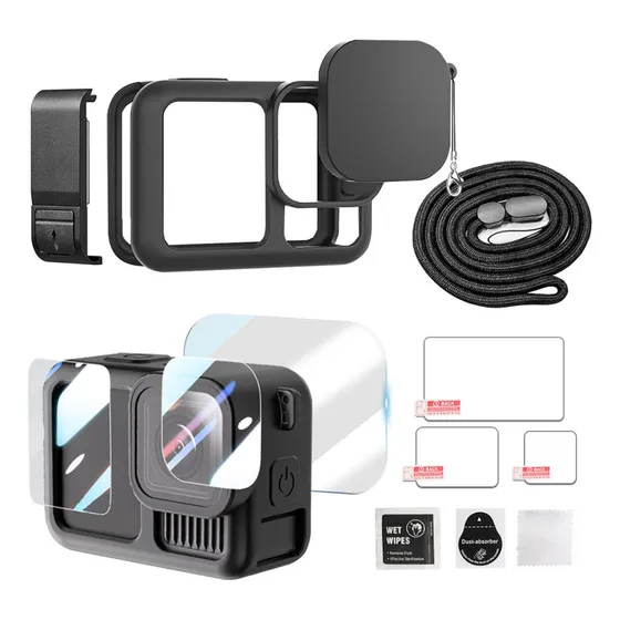 6 En1 Silicona Protectora Y Micas Para Gopro Hero 13