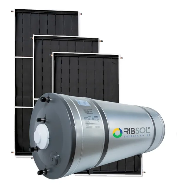 Kit Solar Boiler 600 Litros Com 3 Placas 200x100 Em Aço Inox Ribsol