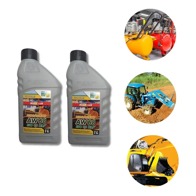 Kit 02 Óleos Para Sistemas Hidráulicos Aw Iso 68 Mineral