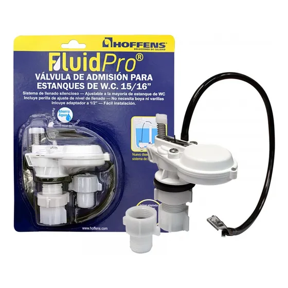 Valvula Ahorro Llenado Estanque Wc Silenciosa Hoffens 15/16 + Adaptador 1/2
