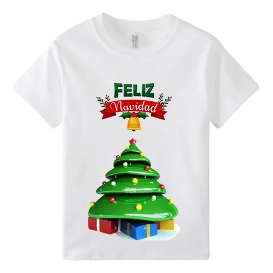 Franelas  Navideñas Adultos Y Niños.