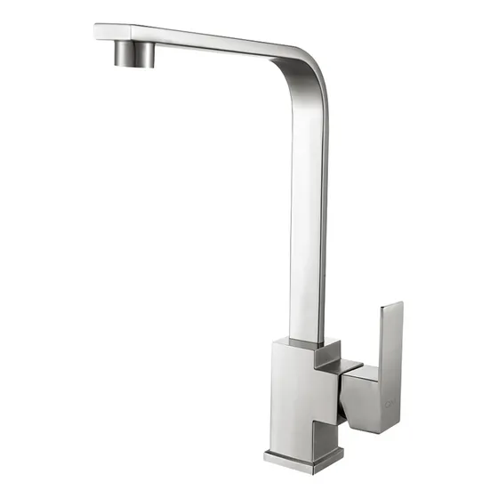 Llave De Fregadero Lavaplatos Cuello Alto Acero Inoxidable 