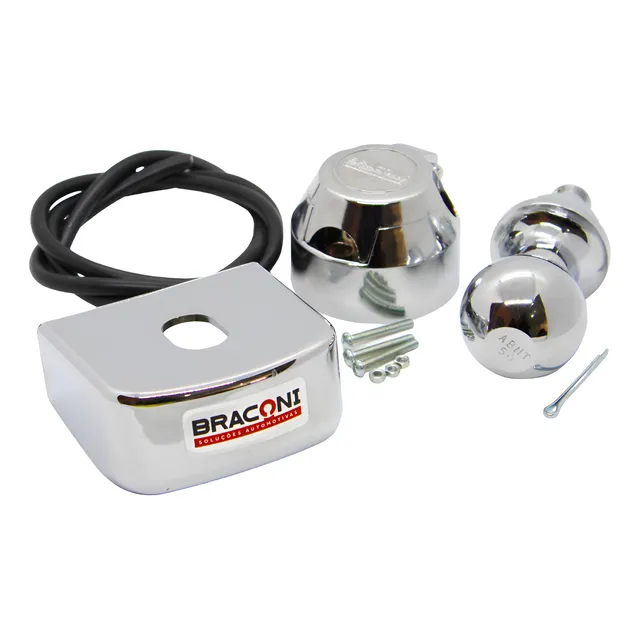 Kit Engate Capa Abs 90mm, Esfera 50mm, Tomada 6 Polos C/ Fio