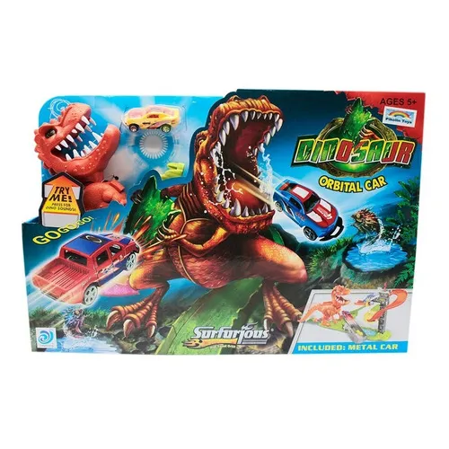 Pista Dinosaurio Lanza Carro Metal Juguete Hotwheels 8899-91