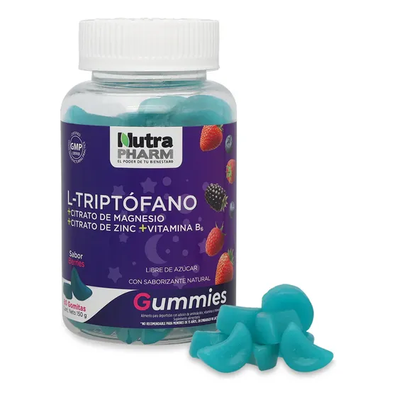 L-triptófano Gomitas Gummies X 60 Nutrapharm. Agronewen Sabor Berries