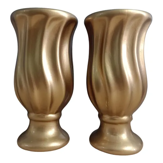 Vaso Torcido Para Decoraçao Em Ceramica Kit 2 Un