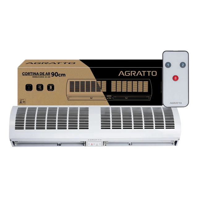Cortina De Ar Com Controle Remoto Agratto 90cm Monofasico Car09-02 Cortina De Ar Com Controle Remoto Agratto 90cm Monofasico Car09-02