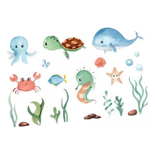 2 De Pared De Oceánico, Póster De Pared, Criaturas 2 De Pared De Oceánico, Póster De Pared, Criaturas