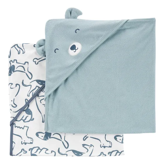 Pack 2 Toallas De Algodón Con Capucha, Diseño Oso Carters 