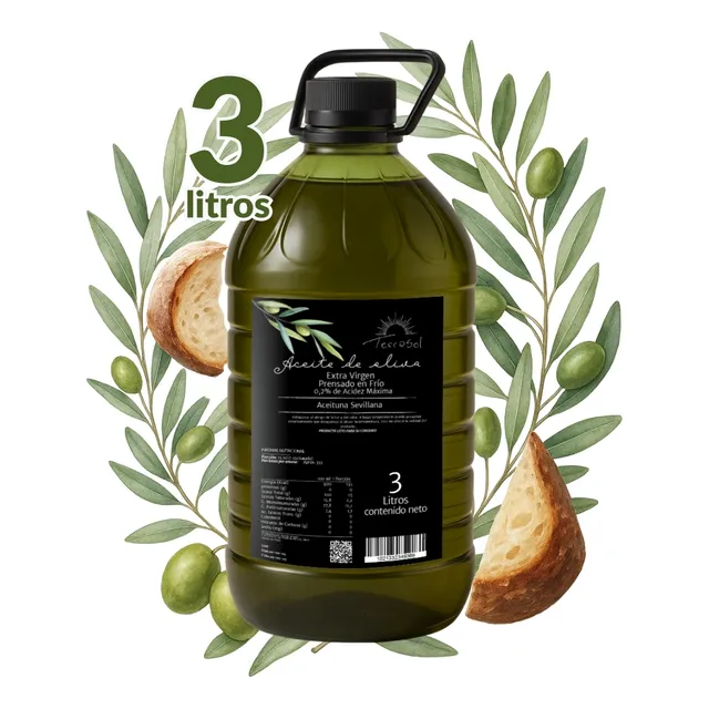 Aceite De Oliva 3l Extra Virgen Terrasol Bajo En Acidez