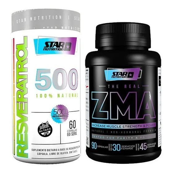 Resveratrol 500 X 60 Cap + Zma 90 Cap Star Nutrition