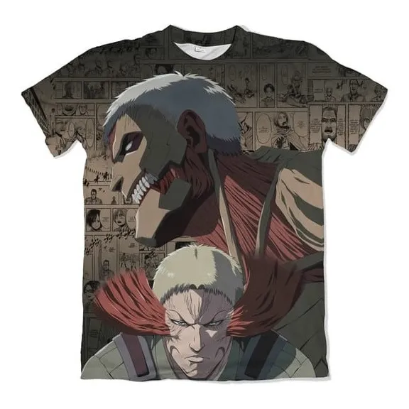 Camisa Attack On Titan Eren Mikasa Levi Titã Armin Bestial