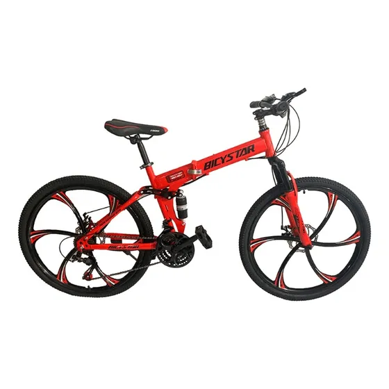 Bicicleta Plegable Bicystar Aro 26 Rojo Segunda Selección.