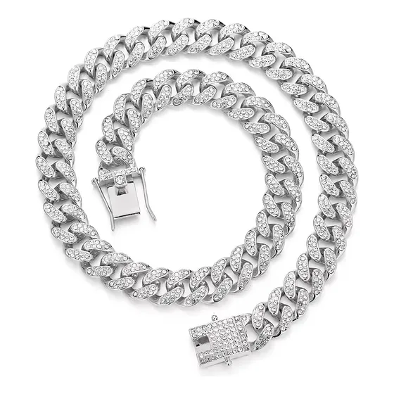 Cadena Cubana Full Ice Drip Shadow Ice Diamantes