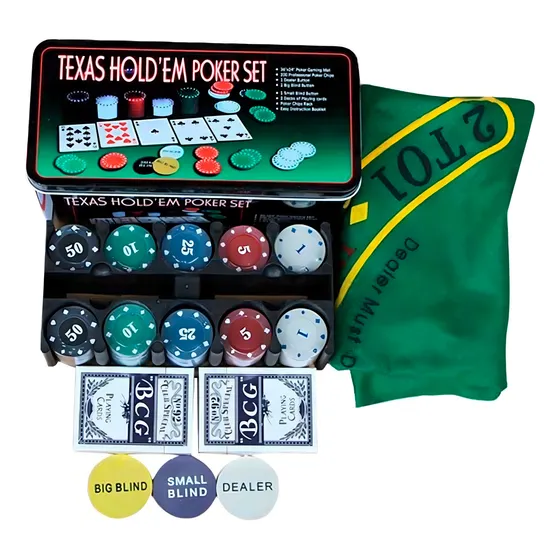 Fichero Texas Holdem Casino Style 200 Fichas Cartas Y Paño