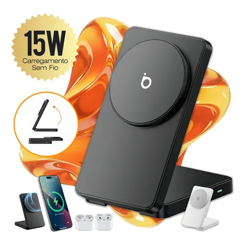 Basike Suporte De Carregador Inducao Sem Fio Magnético Rápido Turbo Magsafe Portátil Dobrável Para iPhone 11 12 13 14 16 17 Pro Max Plus Samsung Galaxy S23 S23 Ultra S24 S25 Z Flip Fold Motorola Sony