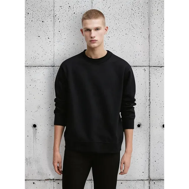 Sudadera Polera Cuello Redondo | Algodon Rx Premium Hombre