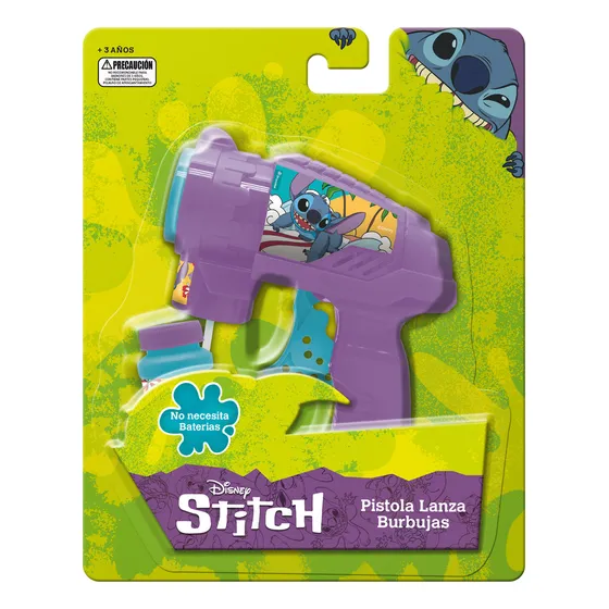 Pistola Lanza Burbujas Stitch Color Morado