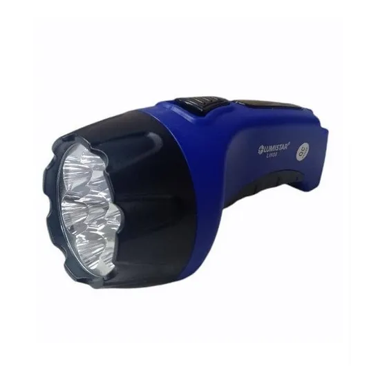 Linterna Led Recargable 7leds 110v Azul Lumistar 