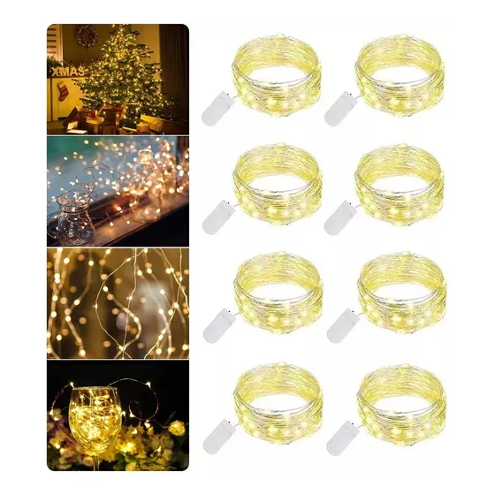 Tira De Luces Led Decorativas 20 Leds 1 M 8 Unidades