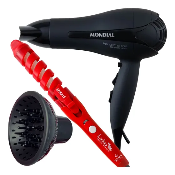 Secador De Cabelo Mondial 2000w Tourmaline Ion Quente / Frio