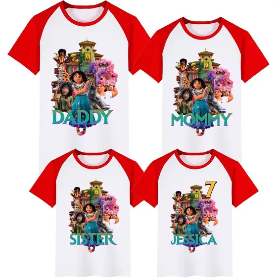 Franela De Niña Encanto, Cumpleaños Camisas Familiar