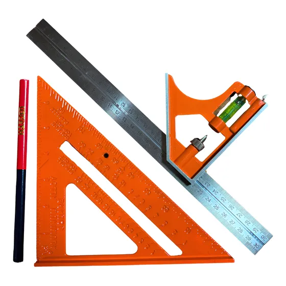 Kit Escuadra De Aluminio C/s 7'' y Esc. Combinada 30 Cm