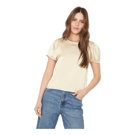 Blusa Olivia Satin Dorada Jacinta Tienda