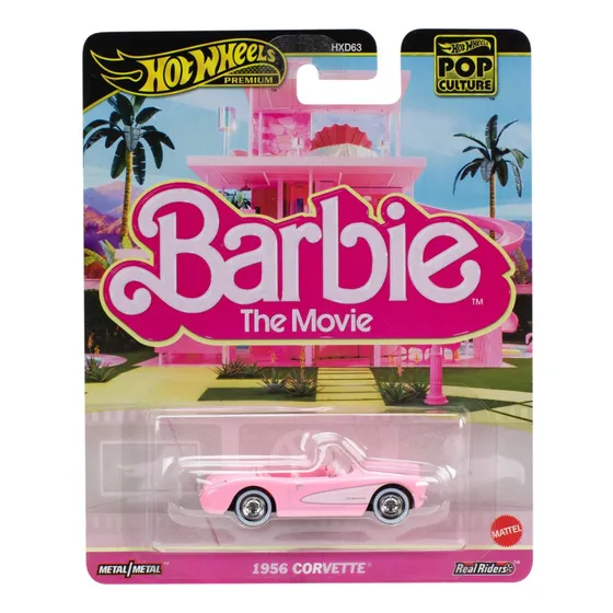 Hot Wheels Premium Barbie 1956 Corvette Chevrolet Rosado Rosa