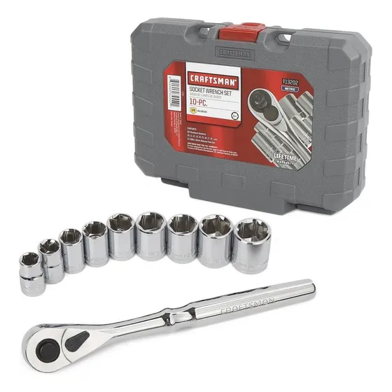 Juego De Dados Craftsman 10 Piezas 3/8 Metricas 913202