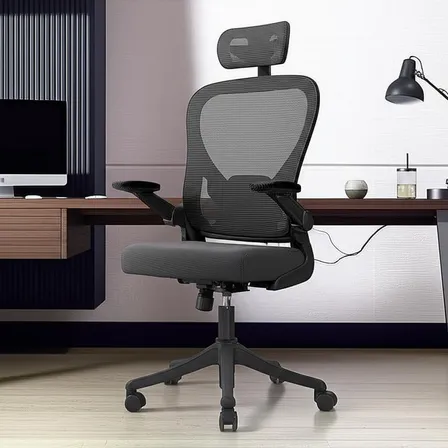 Silla Amia Ergonómica Silla De Escritorio Soporte Lumbar Ajustable Silla de Oficina Giratoria Vidita Negro
