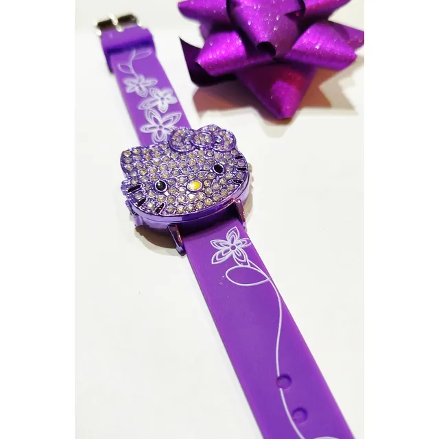 Reloj Hello Kitty Diamante Dama Niñas Con Caja Obsequio