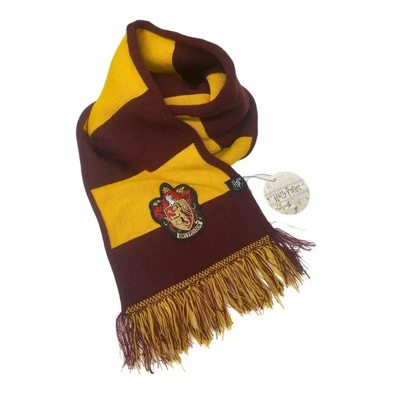 Bufanda Harry Potter Licencia Gryffindor Color Bordó Diseño de la tela Rayado Talle Único