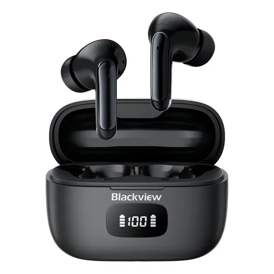 Auriculares Inalámbricos Blackview Airbuds8 Bluetooth Nc Color Negro Color de la luz Azul