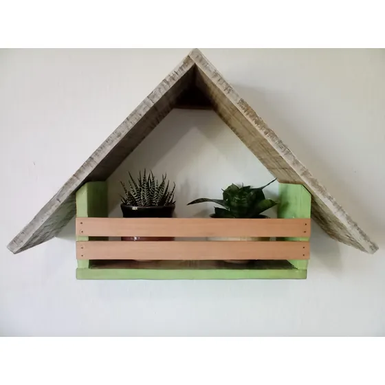 Porta Maceta Original 100% Artesanal Madera Quiero Deco
