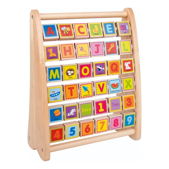 Abaco De Madera Alfabeto Marca Tooky Toy 