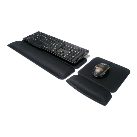 Kit Mousepad + Apoio Ergonômico Teclado Espuma Confortável