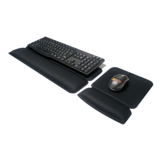 Kit Mousepad + Apoio Ergonômico Teclado Espuma Confortável Kit Mousepad + Apoio Ergonômico Teclado Espuma Confortável