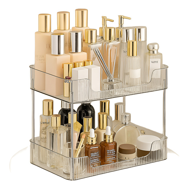 Rack Prateleira Organizador De Banheiro Maquiagem Multiuso Cor Transparente Rack Prateleira Organizador De Banheiro Maquiagem Multiuso Cor Transparente