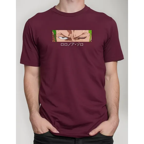 Camiseta Camisa Olhos Zoro One Piece Anime Geek Nerd Tshirt