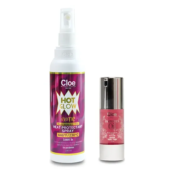 Cloe Pack Protector Termico Exotic + Serum Capilar Rose 30ml
