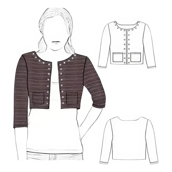 Moldería Texil Unicose - Campera Bolero Mujer 1102