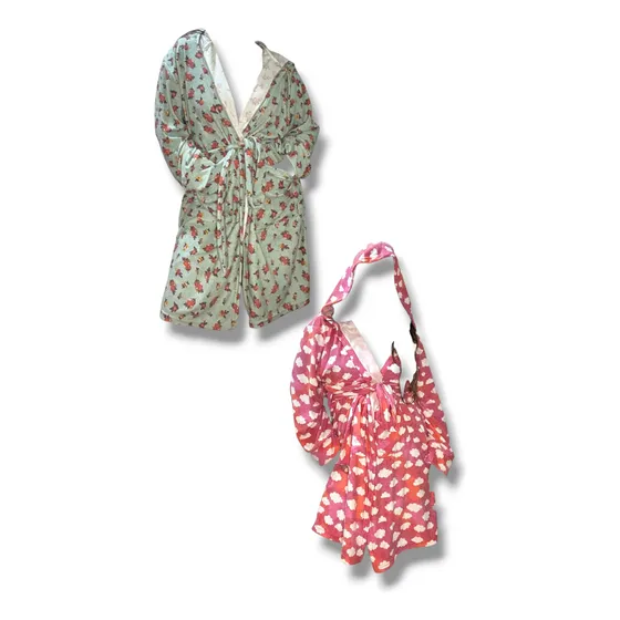 Bata De Microfibra Estampada Para Mujer